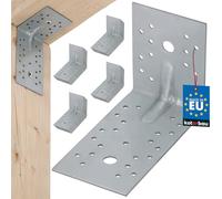 KOTARBAU® Lot de 25 raccords d'angle de 80 à 150 mm avec nervure argentée, argenté, 100 x 150 x 80 mm