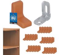 KOTARBAU® Lot de 25 supports d'étagère en métal avec cache en plastique pour meubles Kolor (aulne)