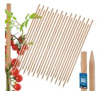 KOTARBAU® Lot de 25 tuteurs de tomates - 120 cm - Poteaux en bois pointus - Support pour plantes - Support de clôture - Tuteurs de plantes en bois pour stabiliser les plantes