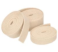 KOTARBAU® Lot de 3 mèches plates pour lampe à huile - 13, 20, 25 mm - 1 m de coton - Pour lampes de jardin, torches tempêtes.