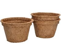 KOTARBAU® Lot de 3 Pots de Fleurs en Noix de Coco 15,5 x 10 cm