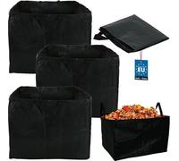 KOTARBAU® Lot de 3 sacs à déchets de jardin Benne à mortier 120 L Sac à plantes Sac à feuilles Sac à déchets de jardin Sac & récipient Sacs à déchets de jardin Tontes de gazon pour déchets de jardin S