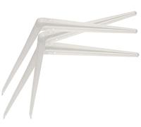 KOTARBAU® Lot de 3 supports d'étagère pour montage mural Blanc 400 x 350 mm