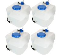 KOTARBAU® Lot de 4 bidons à eau pliables avec poignée et robinet verseur 16 L