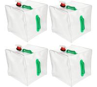 KOTARBAU® Lot de 4 bidons à eau pliables avec poignée et robinet verseur 20 L