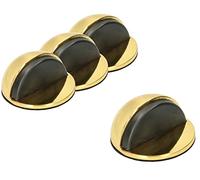 KOTARBAU® Lot de 4 butoirs de porte avec tampon en caoutchouc pour portes en laiton