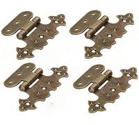KOTARBAU® Lot de 4 charnières décoratives pour armoire asymétrique rétro patine antique