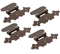 KOTARBAU® Lot de 4 charnières décoratives pour armoire asymétriques charnières rétro cuivre antique