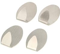 KOTARBAU® Lot de 4 crochets adhésifs en acier inoxydable avec 4 crochets ovales