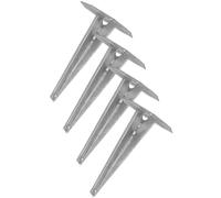 Kotarbau® Lot de 4 piquets de sol en acier galvanisé de 175 mm pour éclairage de jardin - Cheville de sol pour ancrage au sol - Support enfichable pour lampes de jardin - Douille de sol enfichable