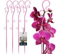 KOTARBAU® Lot de 4 supports de plantes Rose 39 cm PVC Support de fleurs Aide à la croissance des plantes d'intérieur Support de fleurs Jardin Tige de soutien pour orchidées Plantes décoratives Support