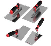 KOTARBAU® Lot de 4 truelles de maçon en acier inoxydable - Truelle de maçonnerie - Kit de spatules - Pour le plâtrage - Outil de plâtrage