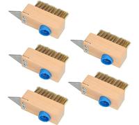 KOTARBAU® Lot de 5 brosses à joints 40 mm avec poils en acier Brosse à désherber Nettoyage des joints Brosse en acier Gratte-joint avec poils en acier pour pavés sans manche