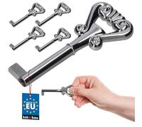 KOTARBAU® Lot de 5 clés de meuble grande taille chromées vieilles clés à barbe colorées pour meubles Schrak Minibar bureau tiroirs