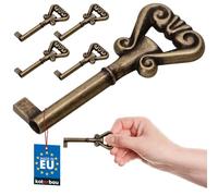 KOTARBAU® Lot de 5 clés de meubles Grande patine Antique Clé à panneton colorée pour meubles Schrak Minibar Bureau Tiroirs