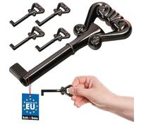 KOTARBAU® Lot de 5 grandes clés de meuble en cuivre noir antique pour meubles Schrak Minibar Bureau Tiroirs