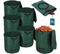 KOTARBAU® Lot de 5 sacs à déchets de jardin avec fermeture éclair Benne à mortier 272 L Sac à plantes Sac à feuilles Sac à déchets de jardin Sac&Récipients Sacs à déchets de jardin Coupe de gazon pour