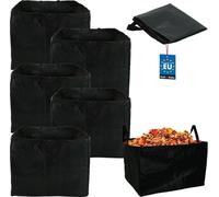 KOTARBAU® Lot de 5 sacs à déchets de jardin Benne à mortier 120 L Sac à plantes Sac à feuilles Sac à déchets de jardin Sac & récipient Sacs à déchets de jardin Tontes de gazon pour déchets de jardin S