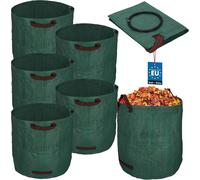 KOTARBAU® Lot de 5 sacs à déchets de jardin Benne à mortier 270 L Sac à plantes Sac à feuilles Sac à déchets de jardin Sac & conteneur Sacs à déchets de jardin Tontes de gazon pour déchets de jardin S