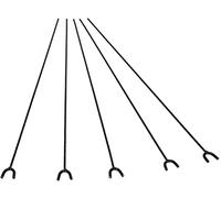 KOTARBAU® Lot de 5 supports pour brochettes de feu de camp pour rôtir des saucisses. Longueur : 62 cm