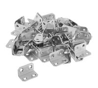 KOTARBAU Lot de 50 connecteurs d'angle - 18 x 18 x 30 mm - En acier - Trous de montage - Pour meubles - Galvanisé - Charge lourde - Équerre de montage - Angle de chaise