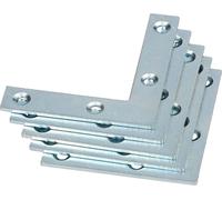 KOTARBAU® Lot de 50 équerres d'angle 50 x 50 x 10 x 1,5 mm Raccord d'angle Support d'angle Equerre plate en L Equerre de meuble pour renforcer les fenêtres Portes Constructions en bois