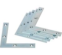 KOTARBAU® Lot de 50 équerres d'angle 75 x 75 x 12 x 1,5 mm Raccord d'angle Support d'angle Equerre plate en L Equerre de meuble pour renforcer les fenêtres Portes Constructions en bois