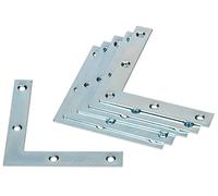 KOTARBAU® Lot de 50 équerres d'angle 75 x 75 x 12 x 1,5 mm Raccord d'angle Support d'angle Equerre plate en L Equerre de meuble pour renforcer les fenêtres Portes Constructions en bois