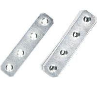 KOTARBAU® Lot de 50 plaques perforées 70 x 16 mm Galvanisé Argent Raccord plat pour bois Intérieur - Extérieur Plaque perforée Raccord acier Tôle perforée Fer plat