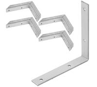 KOTARBAU® Lot de 50 raccords d'angle 125 x 125 x 20 mm en acier galvanisé argenté pour charges lourdes - Équerre de meuble - Tôle d'angle en bois - Équerre en métal stable et durable