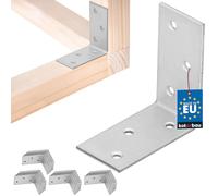 KOTARBAU® Lot de 50 raccords d'angle 50 x 50 x 25 mm en acier galvanisé argenté pour charges lourdes - Équerre de meuble - Tôle d'angle en bois - Équerre en métal stable et durable