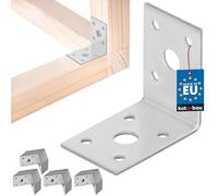 KOTARBAU® Lot de 50 raccords d'angle 50 x 50 x 35 mm en acier galvanisé argenté pour charges lourdes - Équerre de meuble - Tôle d'angle en bois - Équerre en métal stable et durable