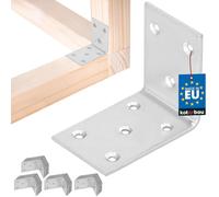 KOTARBAU® Lot de 50 raccords d'angle 55 x 45 x 35 mm en acier galvanisé argenté pour charges lourdes - Équerre de meuble - Tôle d'angle en bois - Équerre en métal stable et durable