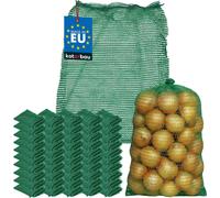 KOTARBAU® Lot de 50 sacs raschel de pommes de terre 35 x 50 cm Sac à fruits 5 kg Filet à légumes en polypropylène Sac de conservation pour oignons Pommes de terre Légumes Vert