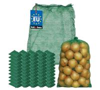 KOTARBAU® Lot de 50 sacs Raschel - Sacs à pommes de terre - 40 x 60 cm - Sacs à fruits - 15 kg - Polypropylène - Filet à légumes - Sacs de conservation - pour oignons, pommes de terre, légumes - Vert