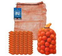 KOTARBAU® Lot de 50 sacs Raschel - Sacs à pommes de terre - 40 x 60cm - Sacs à fruits - 15 kg - Polypropylène - Filet à légumes - Sacs de conservation - pour oignons, pommes de terre, légumes - Orange