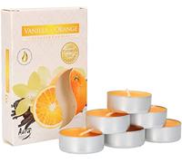 KOTARBAU® Lot de 6 bougies chauffe-plat parfumées Vanille Orange Durée de combustion 4 heures