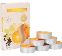 KOTARBAU® Lot de 6 bougies parfumées Bougies chauffe-plat Vanille Orange Durée de combustion 4 heures