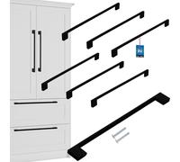 KOTARBAU® Lot de 6 poignées de meuble noires 358 mm Poignées de meuble ZnAl Poignées d'armoire Poignées d'armoires de cuisine Poignées de tiroir Poignées de meuble Poignées d'armoire de cuisine Poigné