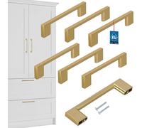KOTARBAU® Lot de 6 poignées de meubles or 126 mm Poignées de meubles ZnAl Poignées d'armoires Poignées d'armoires de cuisine Poignées de tiroirs Poignées de meubles Poignées d'armoires de cuisine Poig