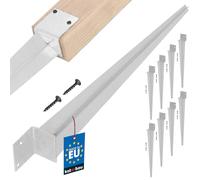 KOTARBAU® Lot de 8 supports de poteau à enfoncer L 60 x 500 mm Support idéal pour les constructions galvanisées