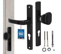 KOTARBAU® Lot de poignées de porte de 72 mm de long - Noir - Cylindre profilé pour portes et portails