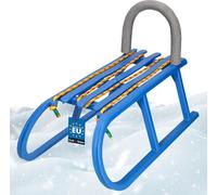 KOTARBAU® Luge pour enfants avec dossier et câble de traction 30 x 60 x 40 cm Bleu Luge de neige Adultes Luge plastique Enfants Dossier de luge