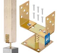 KOTARBAU M4-AX3U-MWBW Support de Poteau, Jaune, Aufschrauben