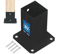 KOTARBAU® Manchon à visser - 70 x 70 mm - Poteaux carrés en bois - Poteaux de sol - Support de clôture - Plaque de sol - Support de poteau - Ancre galvanisée à chaud - Revêtement par pulvérisation