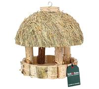 KOTARBAU® Mangeoire à oiseaux à suspendre en bois - Distributeur de nourriture pour oiseaux sauvages