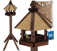 KOTARBAU® Mangeoire pour oiseaux avec support 310 x 1120 mm + nourriture 0,5 kg Mangeoire pour oiseaux résistante aux intempéries Mangeoire pour oiseaux balcon Mangeoire pour oiseaux