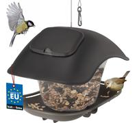 KOTARBAU® Mangeoire pour oiseaux en plastique Mangeoire pour oiseaux à suspendre avec câble en acier