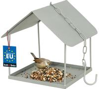 KOTARBAU® Mangeoire pour oiseaux Gris Mangeoire pour oiseaux Tôle
