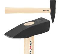 KOTARBAU® Marteau 0,5 kg avec manche en bois Marteau en acier 265 mm Marteau de serrurier Marteaux de proposition Marteau d'ingénieur Outillage